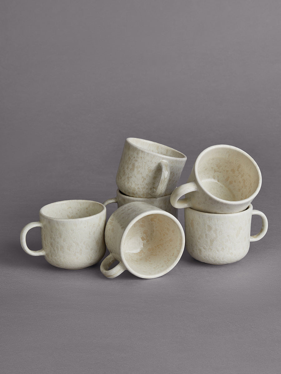 Bento 6er Set Tasse 200 ml – Keramik Kaffeetassen Set aus Portugal