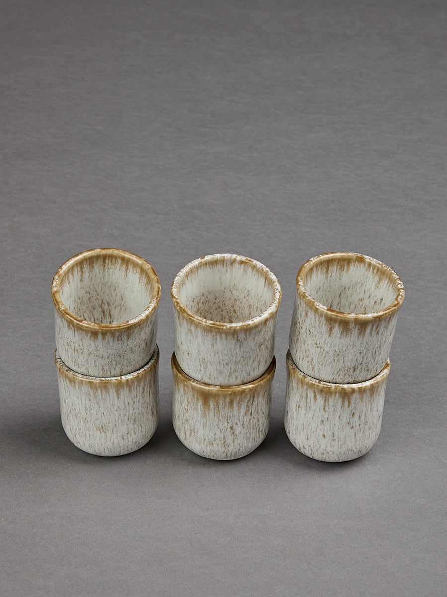 Flores set of 6 espresso mugs