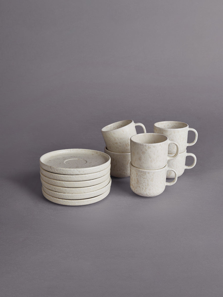 Bento set of 6 cups 200ml and saucers